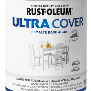 Esmalte Al Agua Ultra Cover 946ml Bco Brillante Rust Oleum